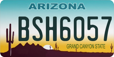 AZ license plate BSH6057