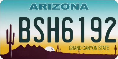 AZ license plate BSH6192