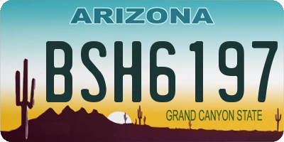AZ license plate BSH6197