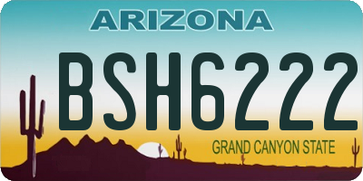 AZ license plate BSH6222