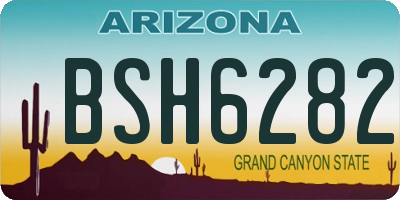 AZ license plate BSH6282