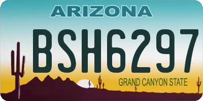 AZ license plate BSH6297