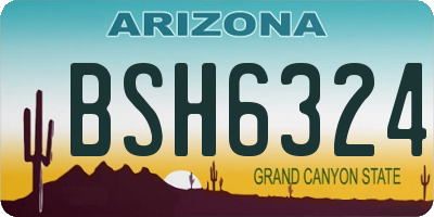 AZ license plate BSH6324