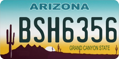 AZ license plate BSH6356