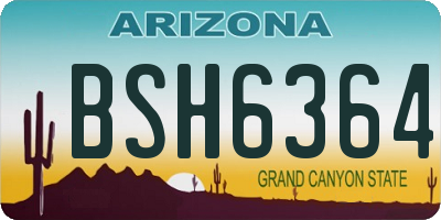 AZ license plate BSH6364