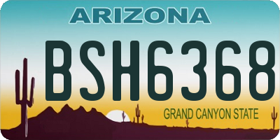 AZ license plate BSH6368