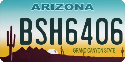 AZ license plate BSH6406
