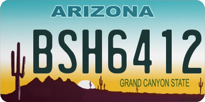 AZ license plate BSH6412