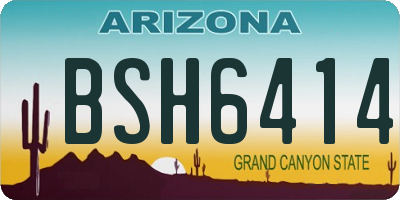 AZ license plate BSH6414