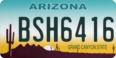 AZ license plate BSH6416