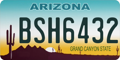 AZ license plate BSH6432