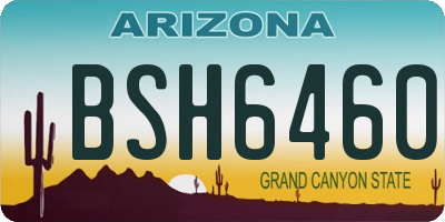 AZ license plate BSH6460