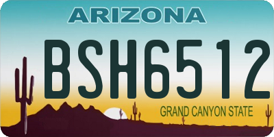 AZ license plate BSH6512