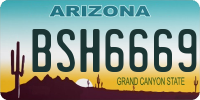 AZ license plate BSH6669