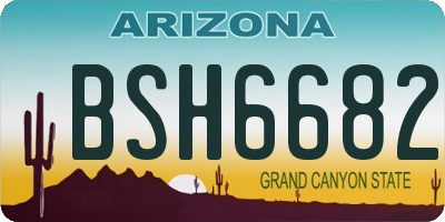 AZ license plate BSH6682
