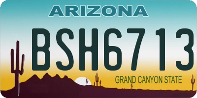 AZ license plate BSH6713