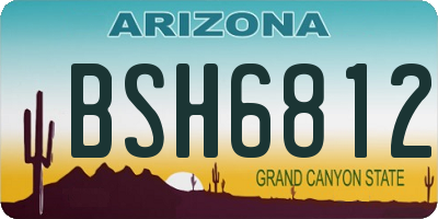 AZ license plate BSH6812