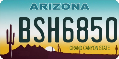 AZ license plate BSH6850