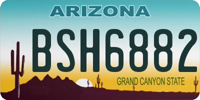 AZ license plate BSH6882