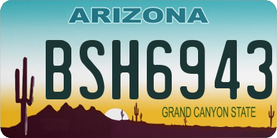 AZ license plate BSH6943