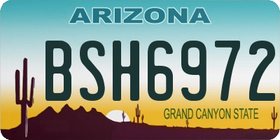 AZ license plate BSH6972
