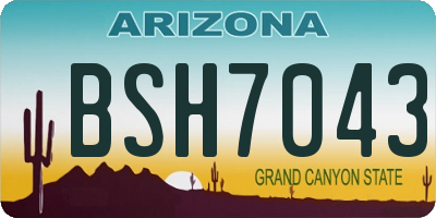 AZ license plate BSH7043