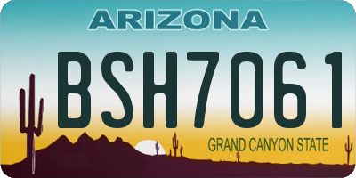 AZ license plate BSH7061