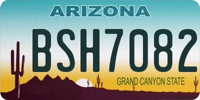 AZ license plate BSH7082