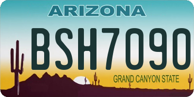 AZ license plate BSH7090