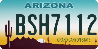 AZ license plate BSH7112