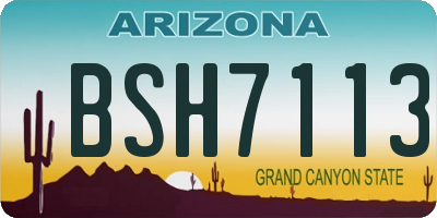 AZ license plate BSH7113