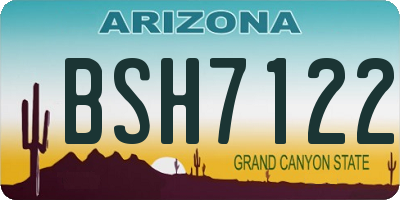 AZ license plate BSH7122