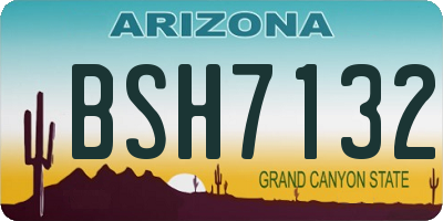 AZ license plate BSH7132