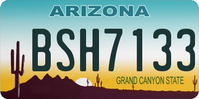 AZ license plate BSH7133