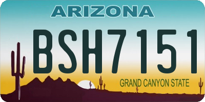 AZ license plate BSH7151