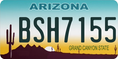 AZ license plate BSH7155