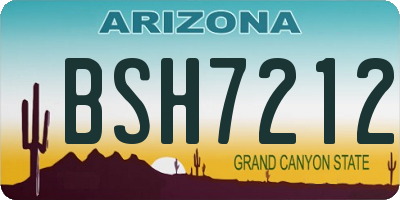 AZ license plate BSH7212