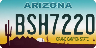 AZ license plate BSH7220