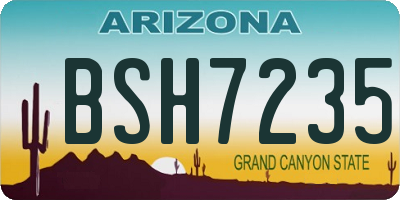 AZ license plate BSH7235