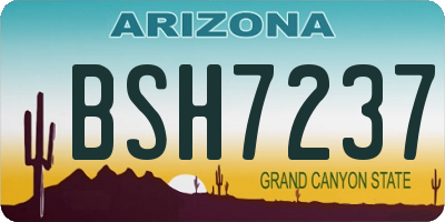 AZ license plate BSH7237