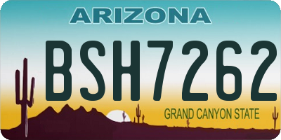 AZ license plate BSH7262