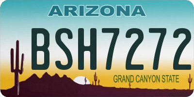 AZ license plate BSH7272