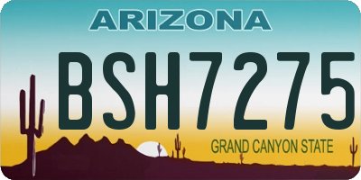 AZ license plate BSH7275