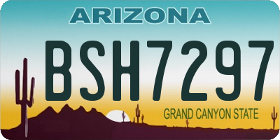 AZ license plate BSH7297