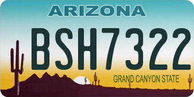 AZ license plate BSH7322