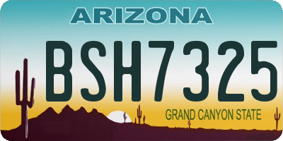 AZ license plate BSH7325