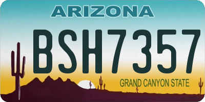 AZ license plate BSH7357