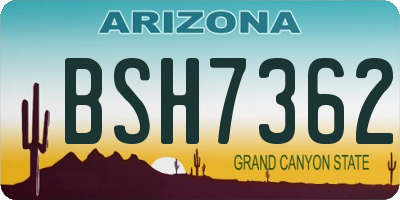 AZ license plate BSH7362