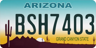 AZ license plate BSH7403