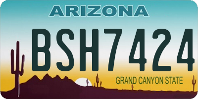 AZ license plate BSH7424